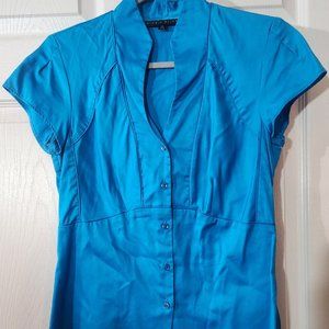 Woman's Antonio Melani Button-up Short Cap Sleeve Shirt- XS (extra small)